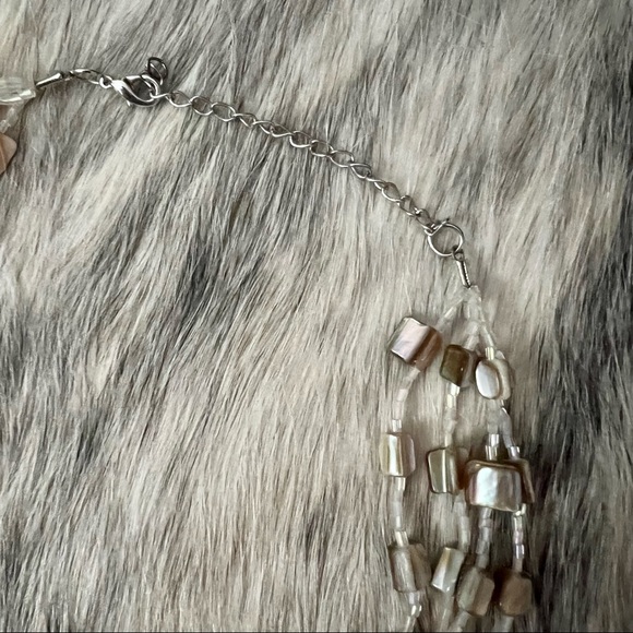 Large 🐚 Abalone Pendant 3 Strand Necklace - Picture 8 of 10